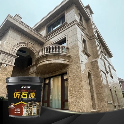20KG/BUCKET Χρώμα βάσης νερού Μαρμάρινη πέτρα Έκταση ψεκασμού Πίνακας χρωμάτων πέτρας