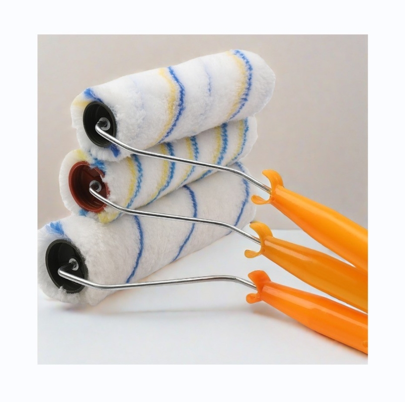 Πλαστικό χειριστήριο PP 4 ιντσών Mini Roller Paint Roller για επαγγελματικά εργαλεία ζωγραφικής τοίχων